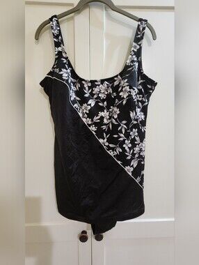 Pacific Connections Black and White Floral Bodysuit